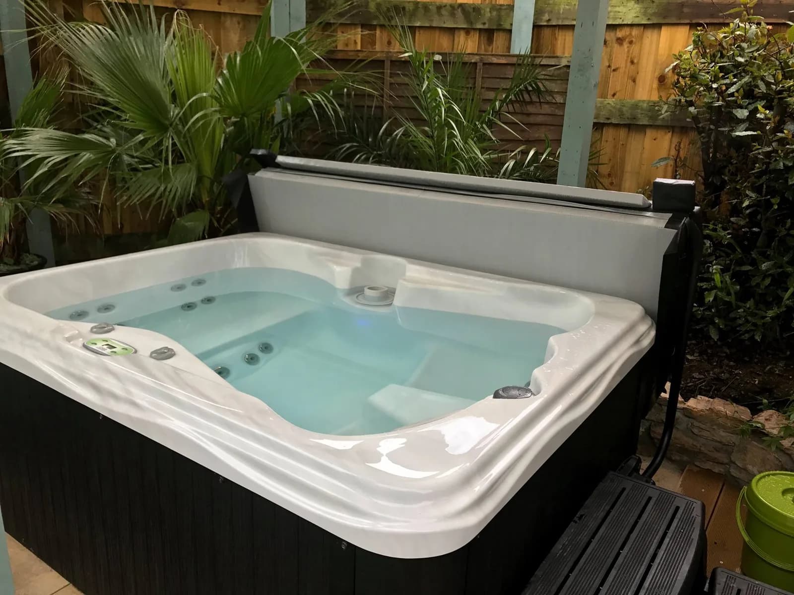 Artesian Garden Spas Iris compact hot tub installation
