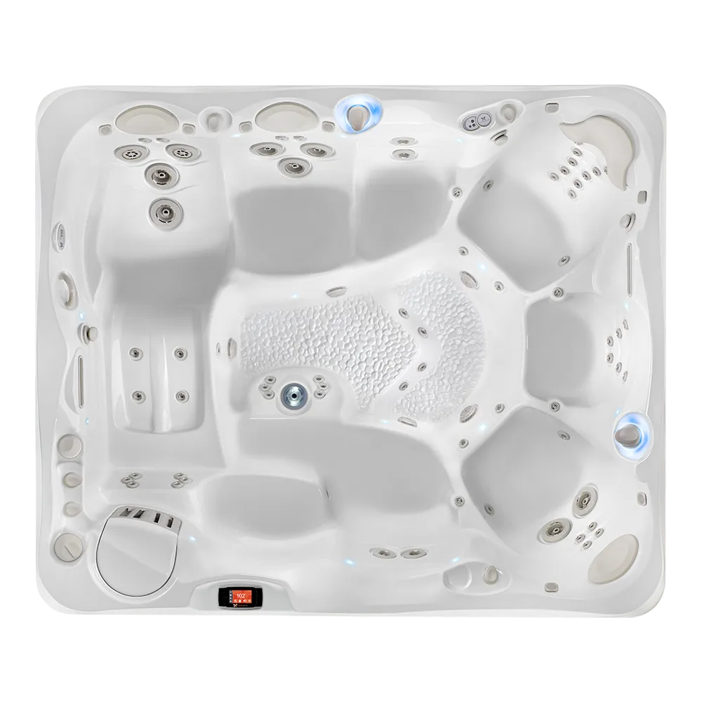 Overhead seating layout view of the Caldera Utopia Cantabria hot tub