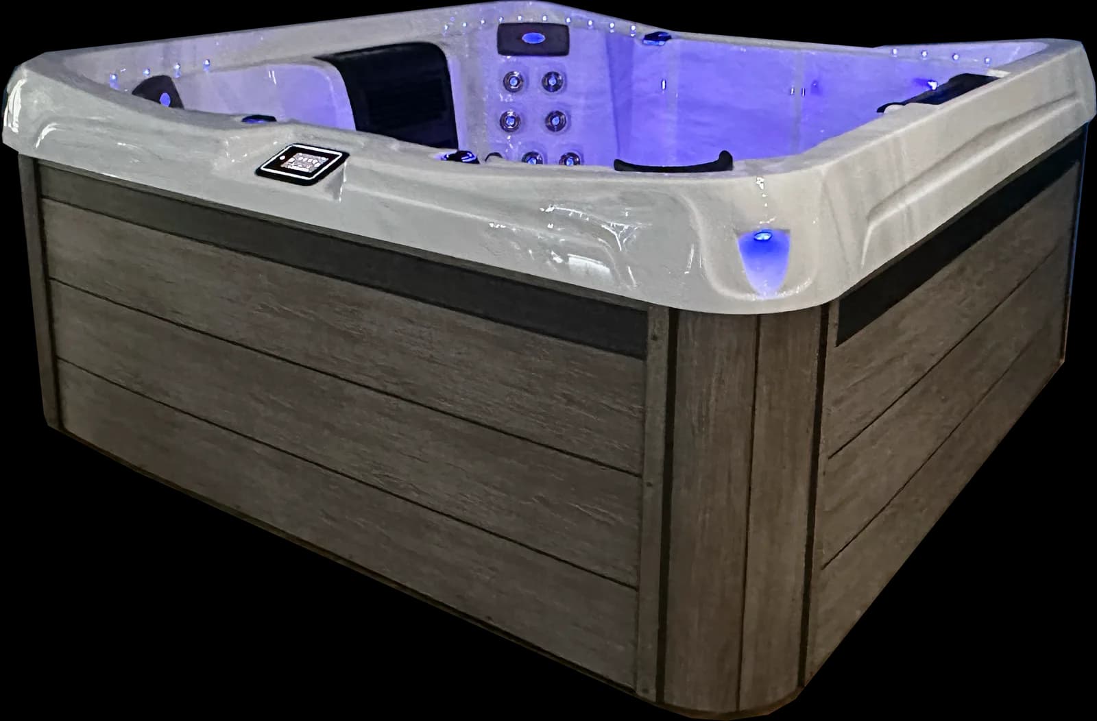 Dynasty Spas 30th Anniversary Luxury Collection spa, side view