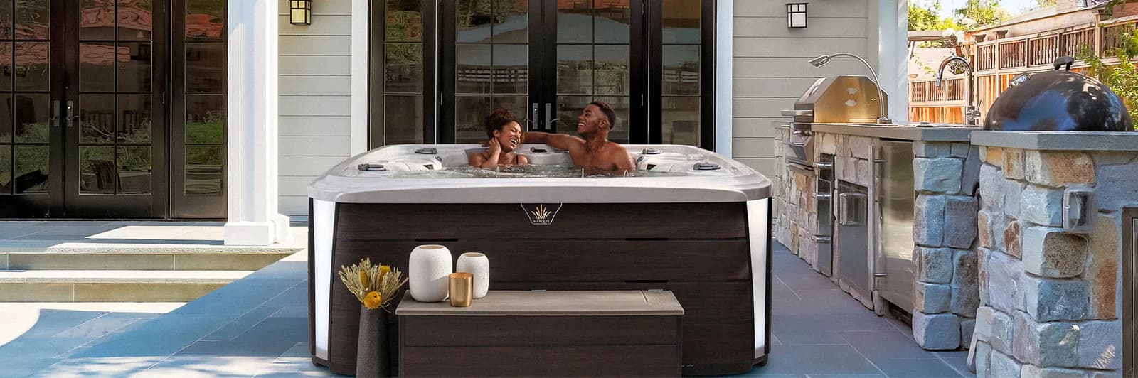 Marquis Crown Euphoria hot tub in an outdoor setting