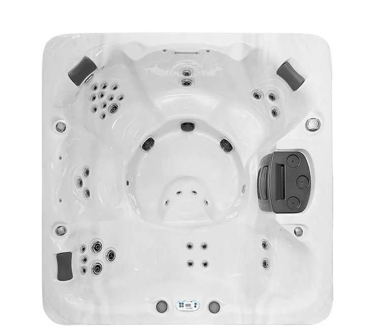 Overhead seating layout view of the Master Spas Clarity Balance 7