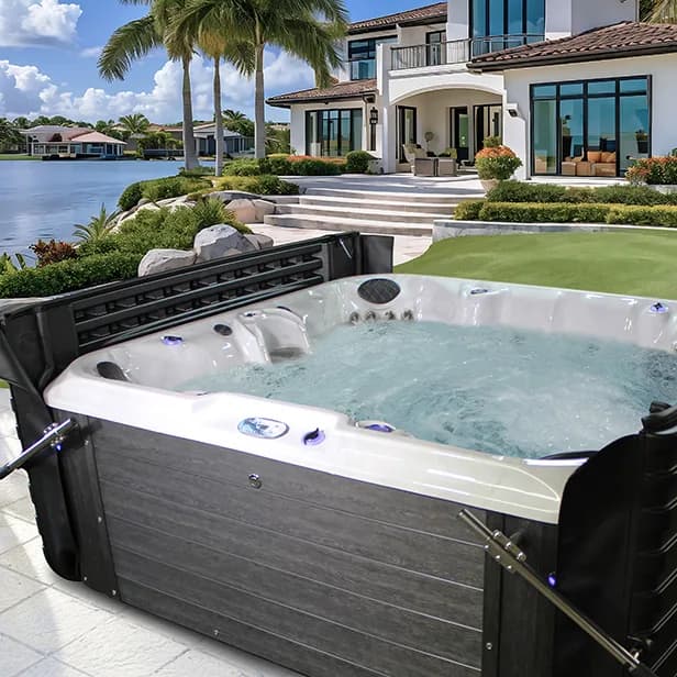 Strong Spas Ascent hot tub installed outdoors