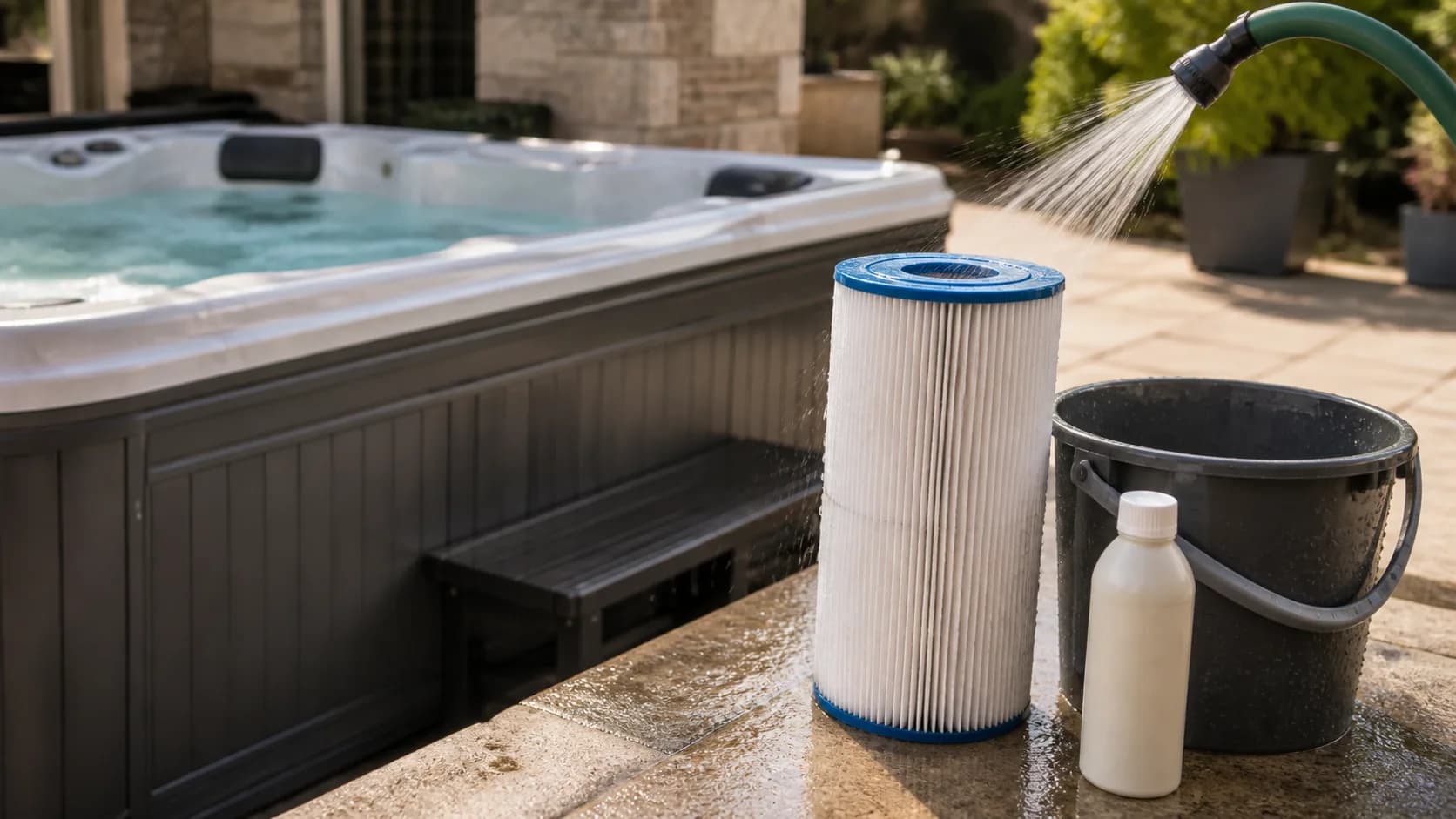 Hot Tub Filter Cleaner: Spray vs Soak